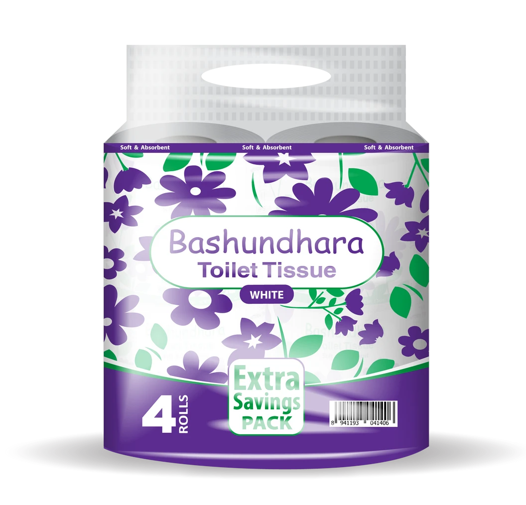 Bashundhara Toilet Tissue 4.Pcs Pack