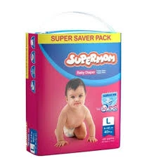 Super Mom Baby Diaper L 9-14 Kg 40 Pcs