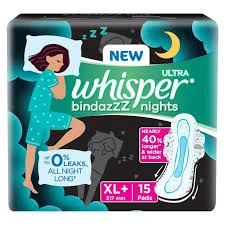 Whisper Ultra Nights XL+ 15pcs